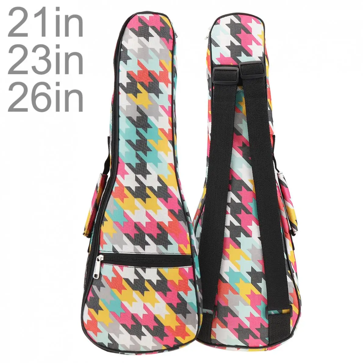 21 / 23 / 26 Inch Colorful Ukulele Bag 10mm Sponge Soft Case Gig Ukulele Mini Guitar Waterproof Backpack