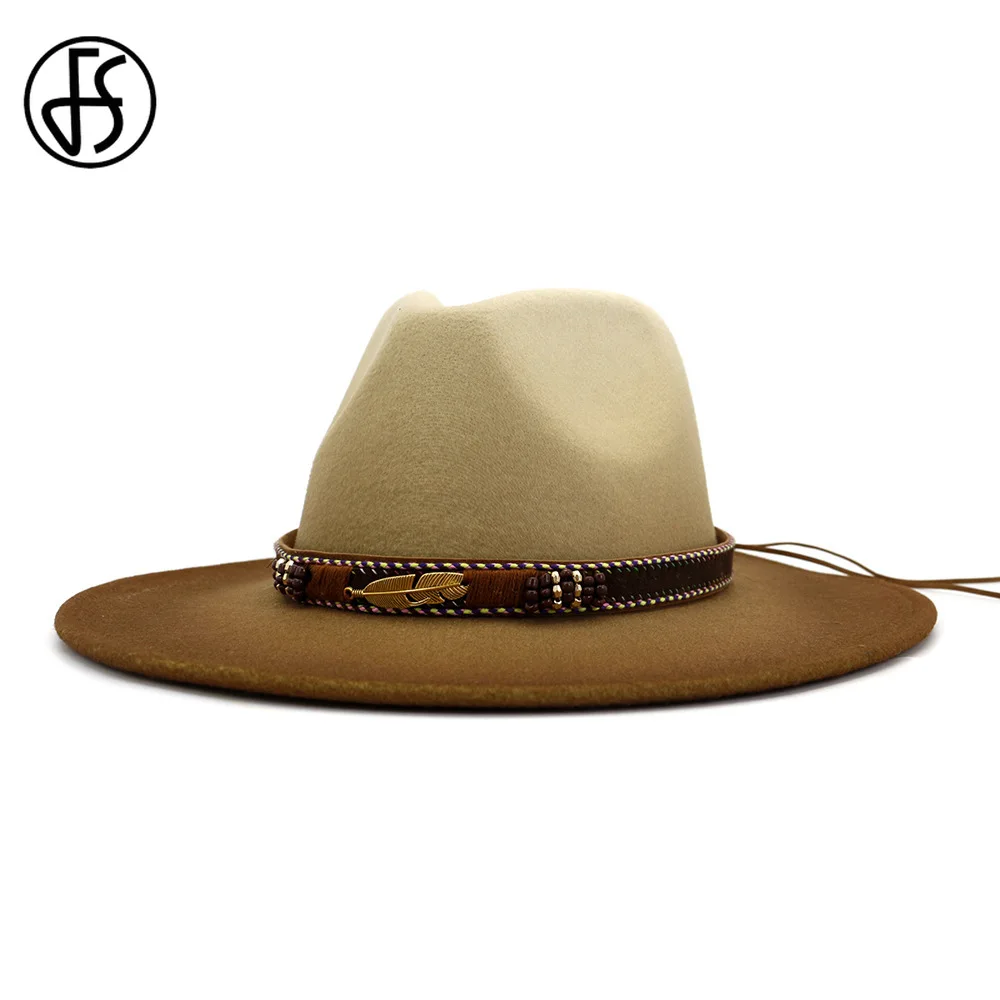 FS Для женщин мужчин шерстяной джазовый фетровая шляпка шерстяная Шапки