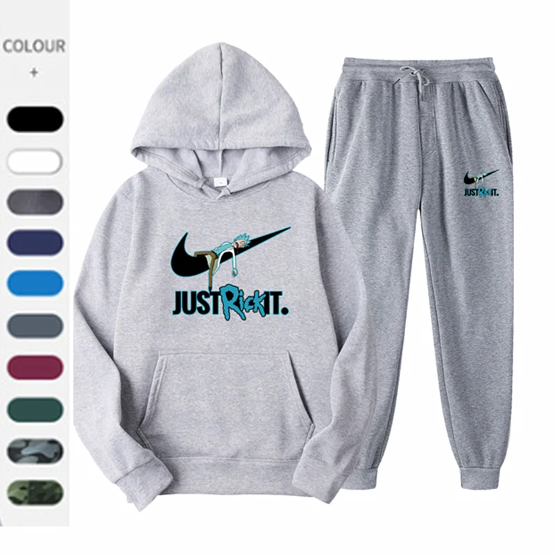 

Autumn Men Quick Drying Outdoor Tracksuit 2 Piece Pullover Hoodies+Pants Sports Women Clothing Plus Size Jogger Jacket for Men