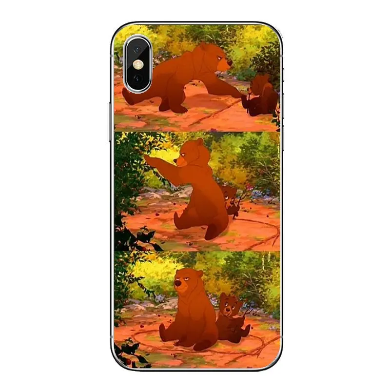 Для iPod Touch iPhone 4 4S 5 5S 5C SE 6 6S 7 8 X XR XS Plus MAX Pretty And Cute Brother Bear Art прозрачный мягкий чехол