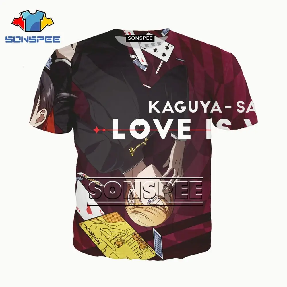 SONSPEE Kaguya sama Love Is War 3D принт мужская и женская одежда футболка унисекс лидер продаж
