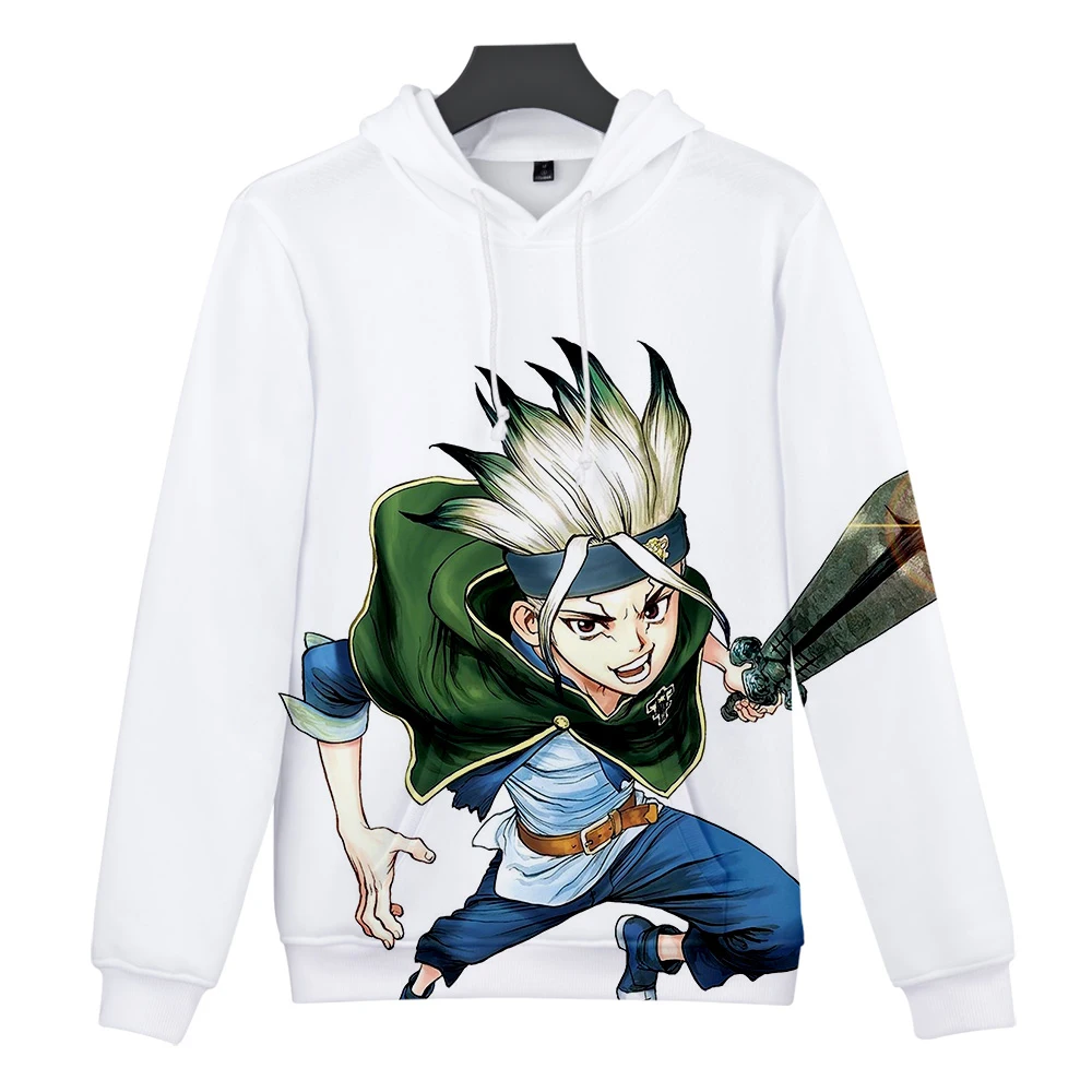 Толстовка Drstone Мужская/женская с капюшоном Модный повседневный свитшот аниме