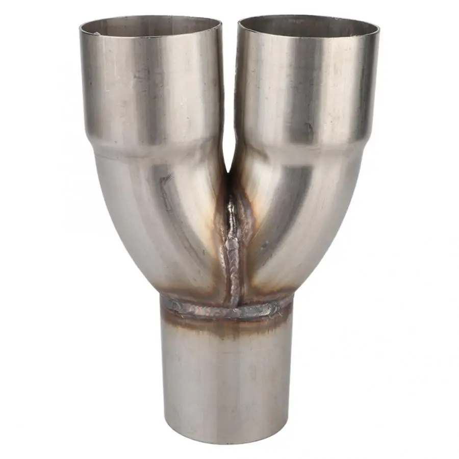

T304 Stainless Steel Universal Stainless Exhaust Y Pipe Adapter 2.5in OD inlet to 2.5in ID Dual Motorcycle Accessories