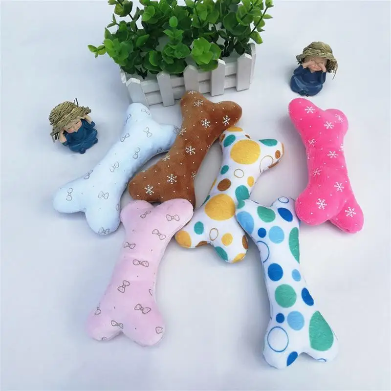 Кость Собака игрушка для домашних животных Укус устойчивостью плюшевая собака