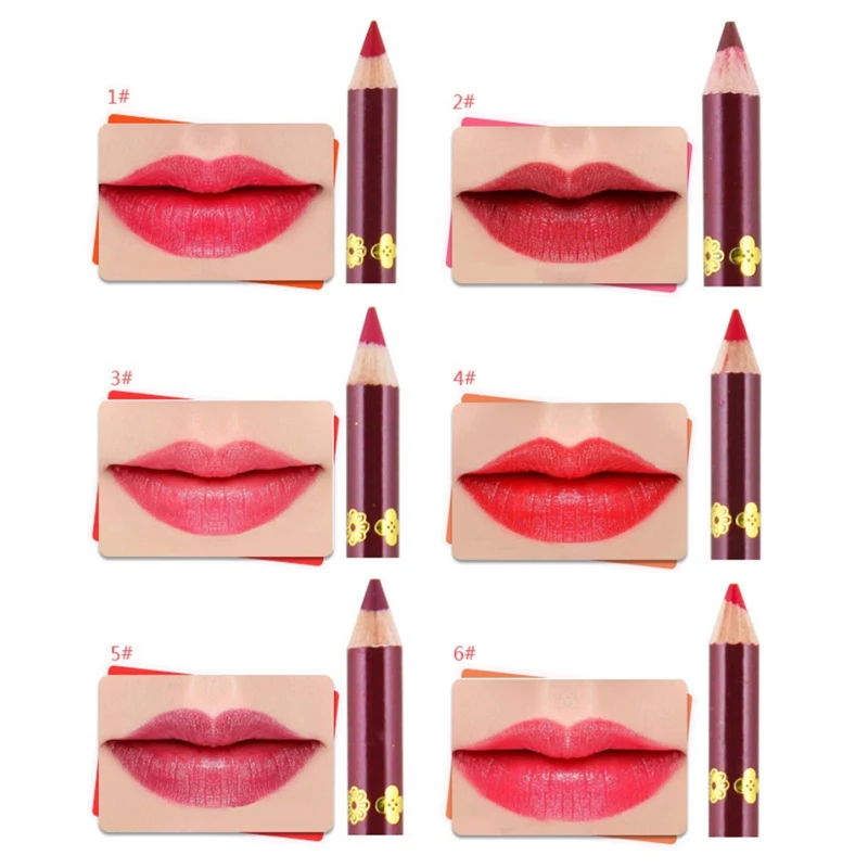 12 цветов сексуальный карандаш для губ помада Стойкий матовый яркие блестящие