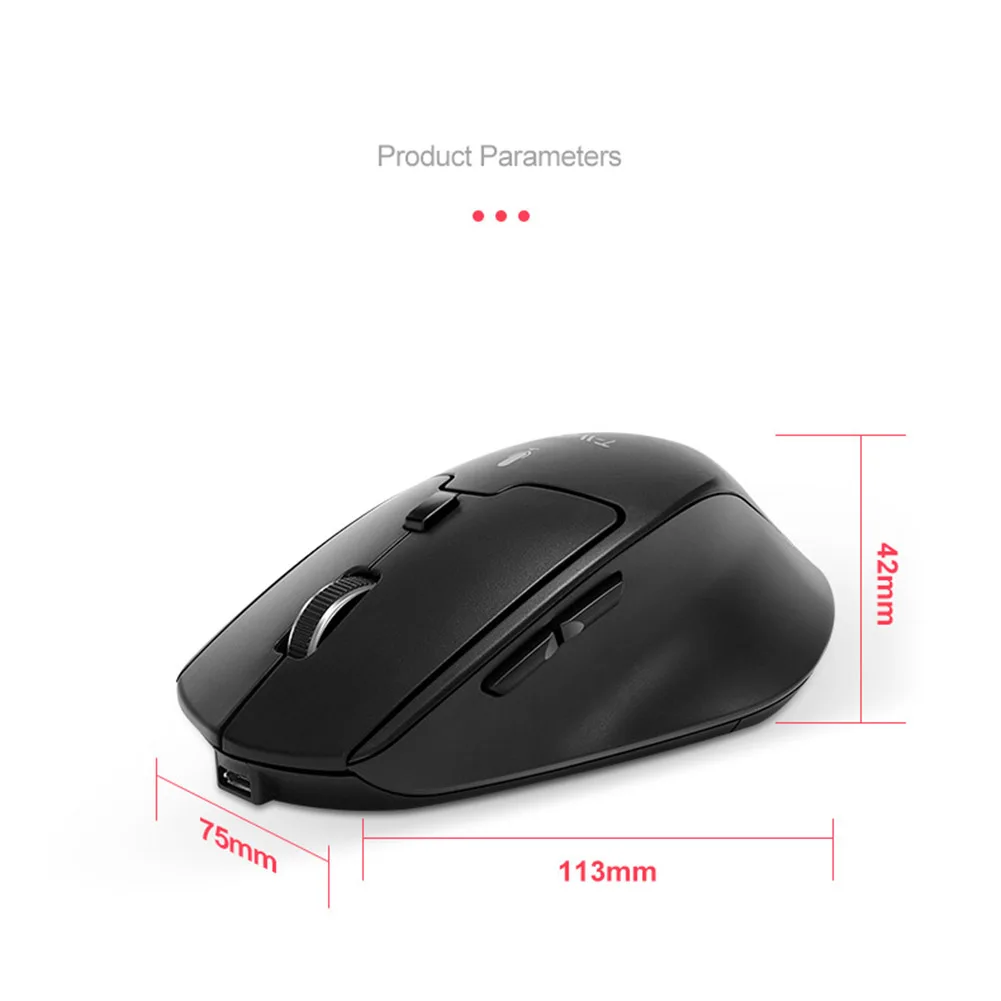 

VODOOL 2.4GHz Wireless Mouse Rechargeable 1600DPI Adjustable Computer Mice 6 Buttons AI Voice Mouse with 600mAh Battery