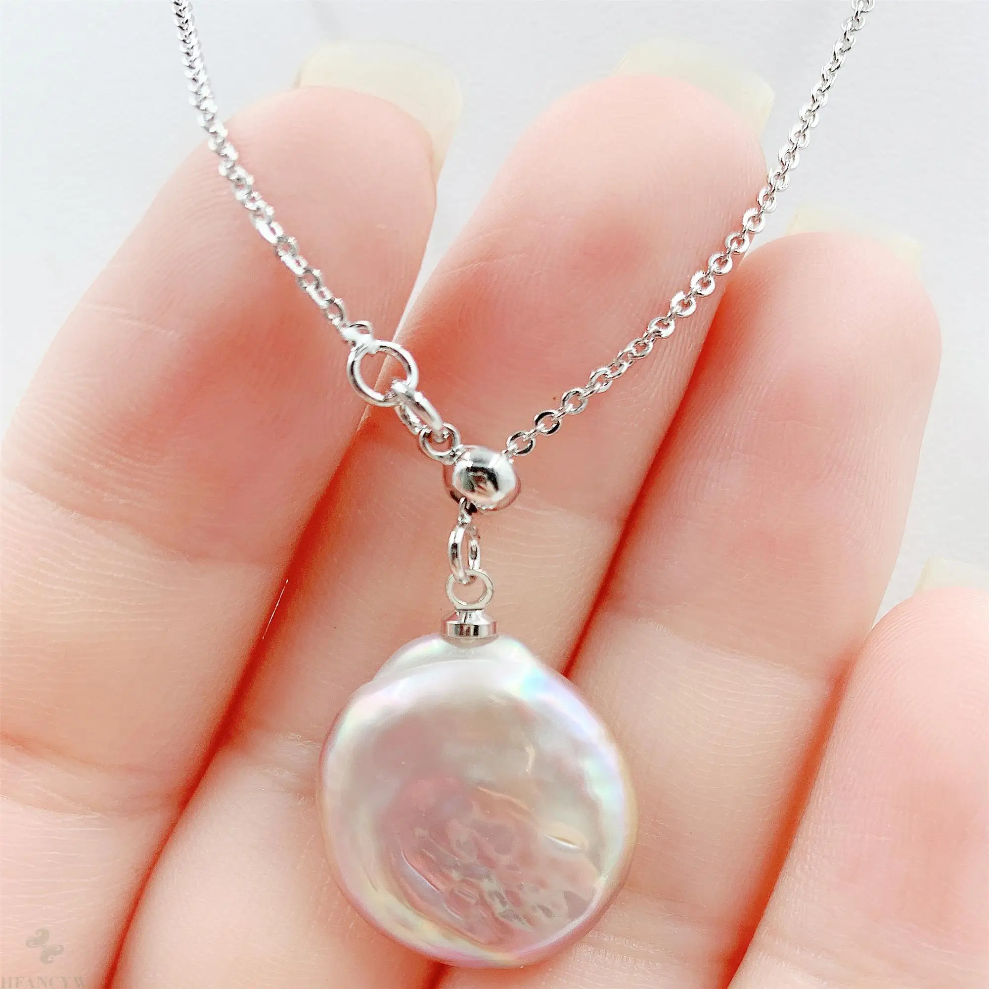 19x16 мм природа фиолетовая жемчужная подвеска в стиле барокко серебряное ожерелье