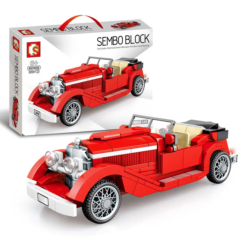 

SEMBO Mechanical Classic Roadster Car MOC Model DIY Kids Bricks Set Racing Vehicle Building Blocks Assembled Toys
