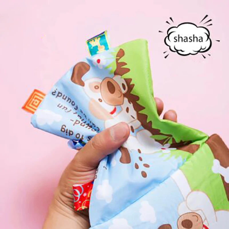 

Animal Style Monkey/Owl/Dog Newborn Baby Toys Learning Educational Kids Cloth Books Cute Infant Baby Fabric Book Ratteles Toy