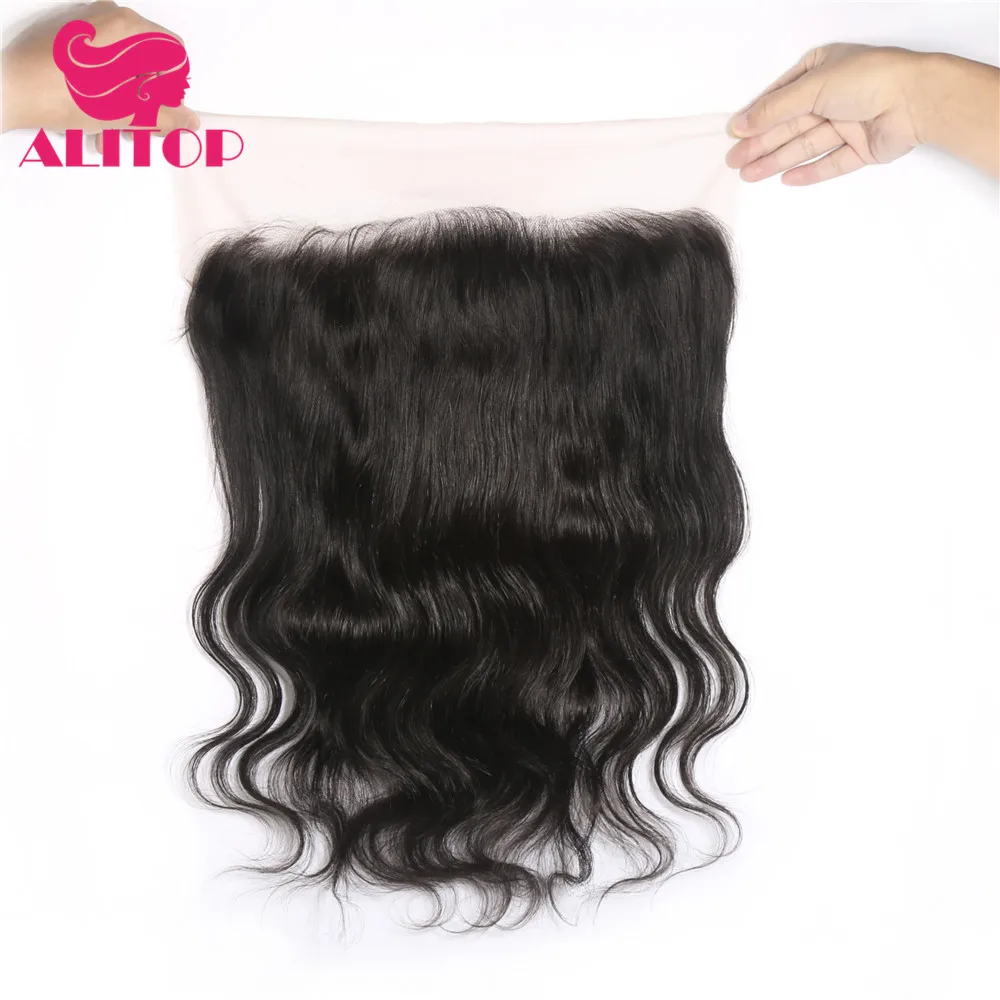 

ALIRULER 13x4.5 Body Wave Lace Frontal Pre Plucked Swiss Lace Frontals Indian Remy Hair Human Hair Frontal with Baby Hair