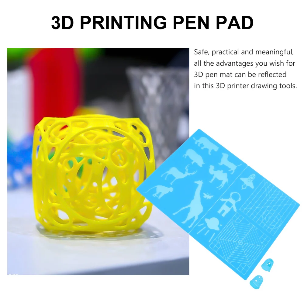 

3D Pen Mat Heat-Resistant Silicone Printing Pen Mat Basic Template for Beginner