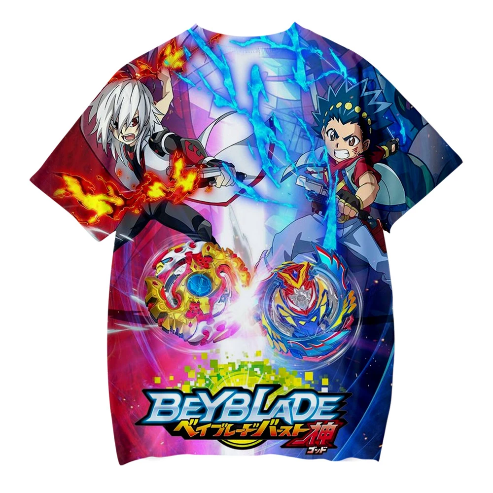 Детская футболка Повседневная футболка Beyblade Burst Evolution 3D футболка с короткими рукавами для мальчиков и девочек летняя детская одежда в стиле Харадзюку