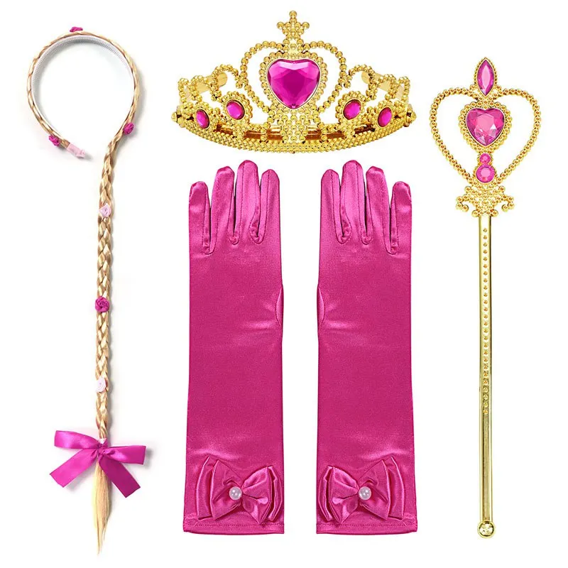Accessories Set 06 Принцесса Спящая красавица Костюм Девушки Аврора Необычные Вечерние наряды детская пышная бальная Одежда Хэллоуин День рождения наряд - Цвет: Accessories Set 06