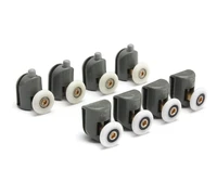 8pcs upper and bottom shower door rollers runners set replacement parts glass wheels pulleys guides