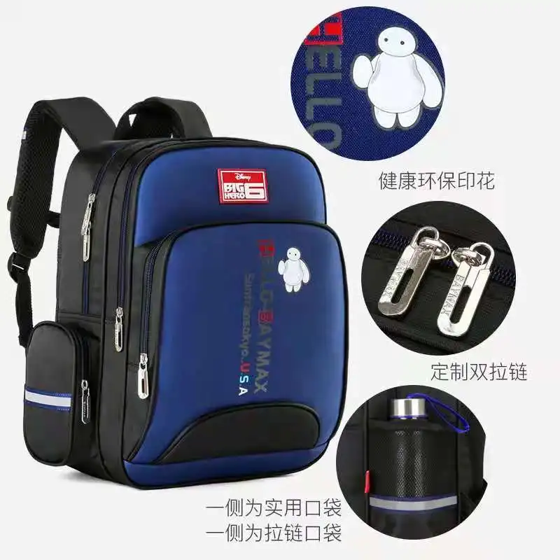 2021 Disney New School Bags For Boys Girls BAYMAX Primary Student Shoulder Orthopedic Backpack Large Capacity Kids Birthday Gift