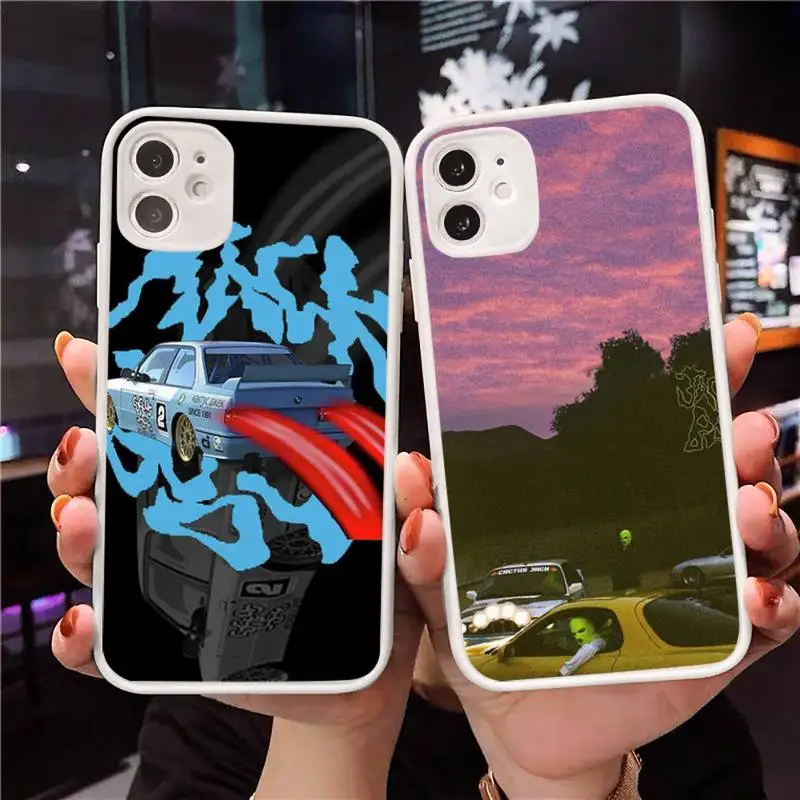 

jackboys Phone Case For iPhone 12 11 Mini Pro XR XS Max 7 8 Plus X Matte transparent White Cover