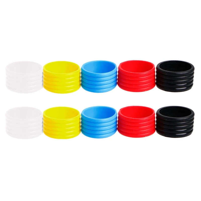 

10 Pcs Tennis Racket Handle'S Silicone Ring Tennis Racket Grip Use Various Colors