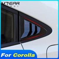 vtear rear window shutters frame cover exterior triangle accessories car styling decoration parts for toyota corolla sedan 2021