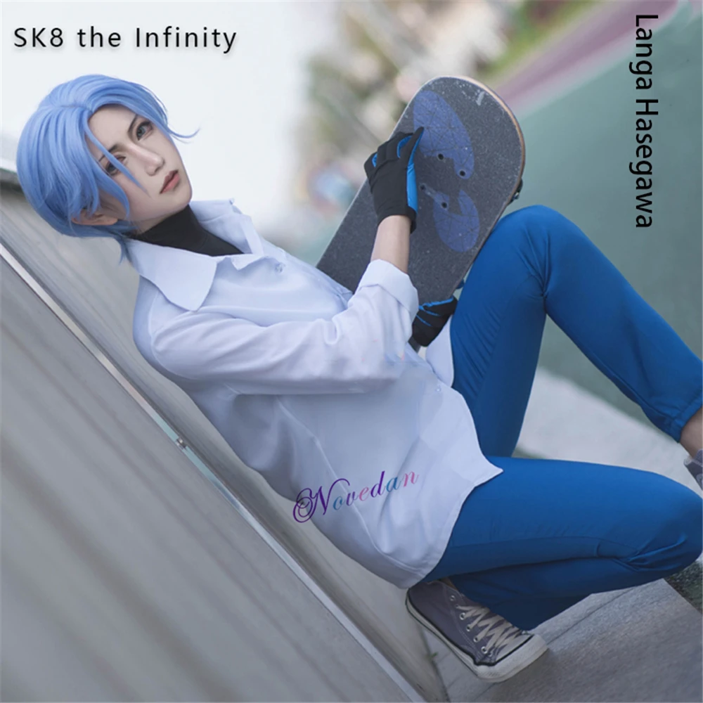 Disfraz de Cosplay de Sk8 The Infinity, uniforme escolar de Anime Langa Hasegawa, traje de fiesta de Carnaval y Halloween, Skateboard SK Eight