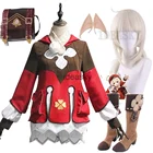 Женский костюм для косплея по мотивам аниме Игры геншина, рюкзак, обувь с париком, костюм Лолиты, костюм на Хэллоуин для детей девочек