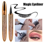Жидкая подводка для глаз 2 в 1, самоклеящаяся карандаш-подводка для глаз, без клея, с магнитом, водостойкая ручка для глаз, инструменты для макияжа