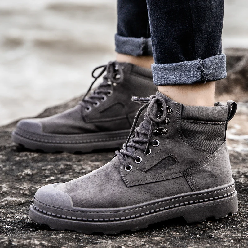 Ботинки мужские из натуральной кожи Повседневная Уличная водонепроницаемая