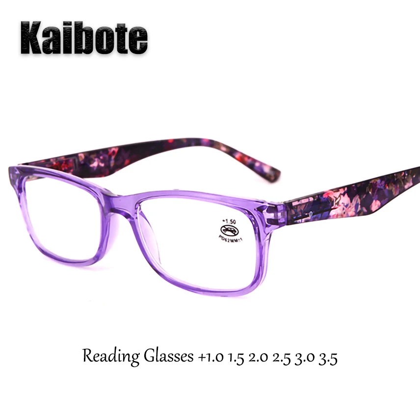 

KBT Fashion Women's Reading Glasses Rectangle High Quality Reader Eyewear Female Presbyopic Eyeglasses +1.0 1.5 2.0 2.5 3.0 3.5