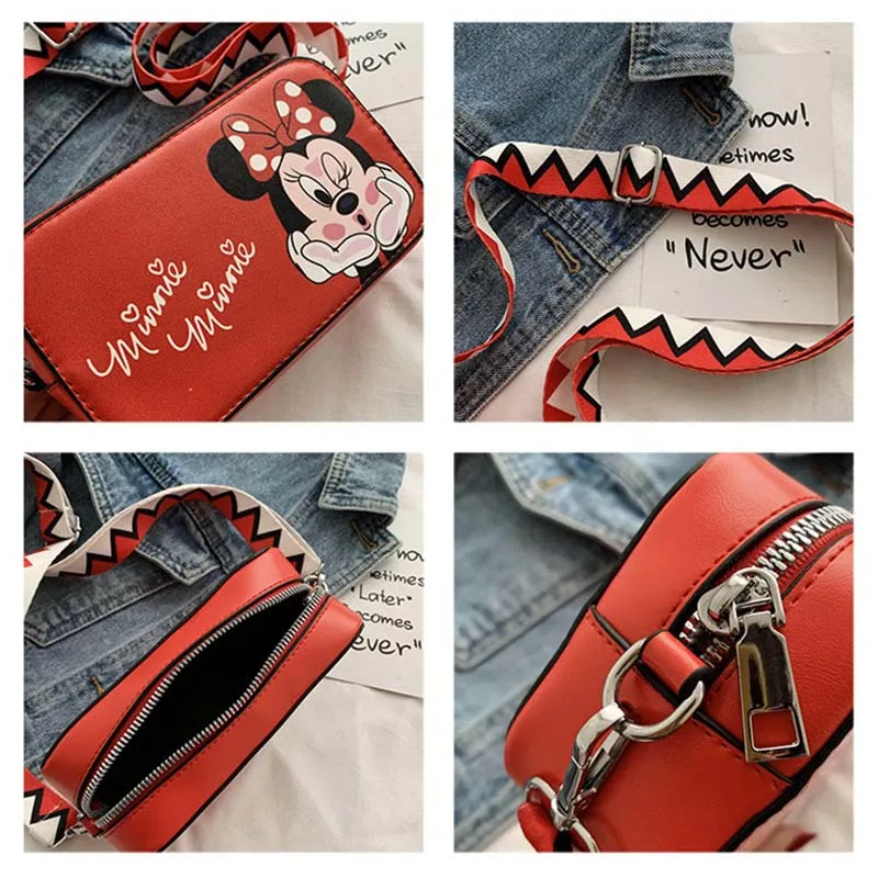 disney mickey mouse fashion women shoulders camera backpack girl cartoon donald duck purse mobile phone lady travel cosmetic bag free global shipping