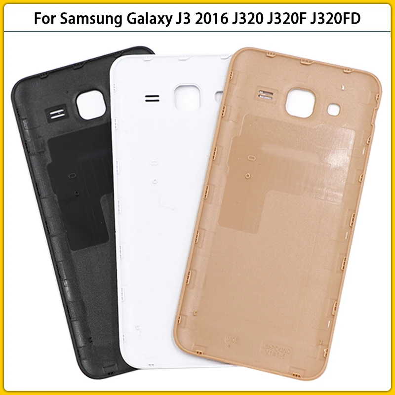 10 шт. Новый чехол для задней крышки J320 Samsung Galaxy J3 2016 J320F J320FD Пластиковая Крышка