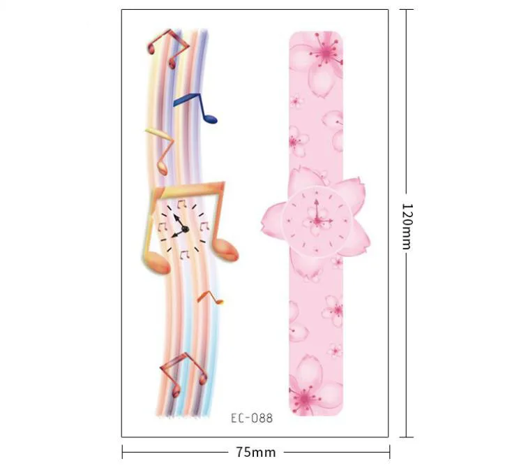 Милые наручные часы 10 листов стильная временная татуировка наклейка в картонной