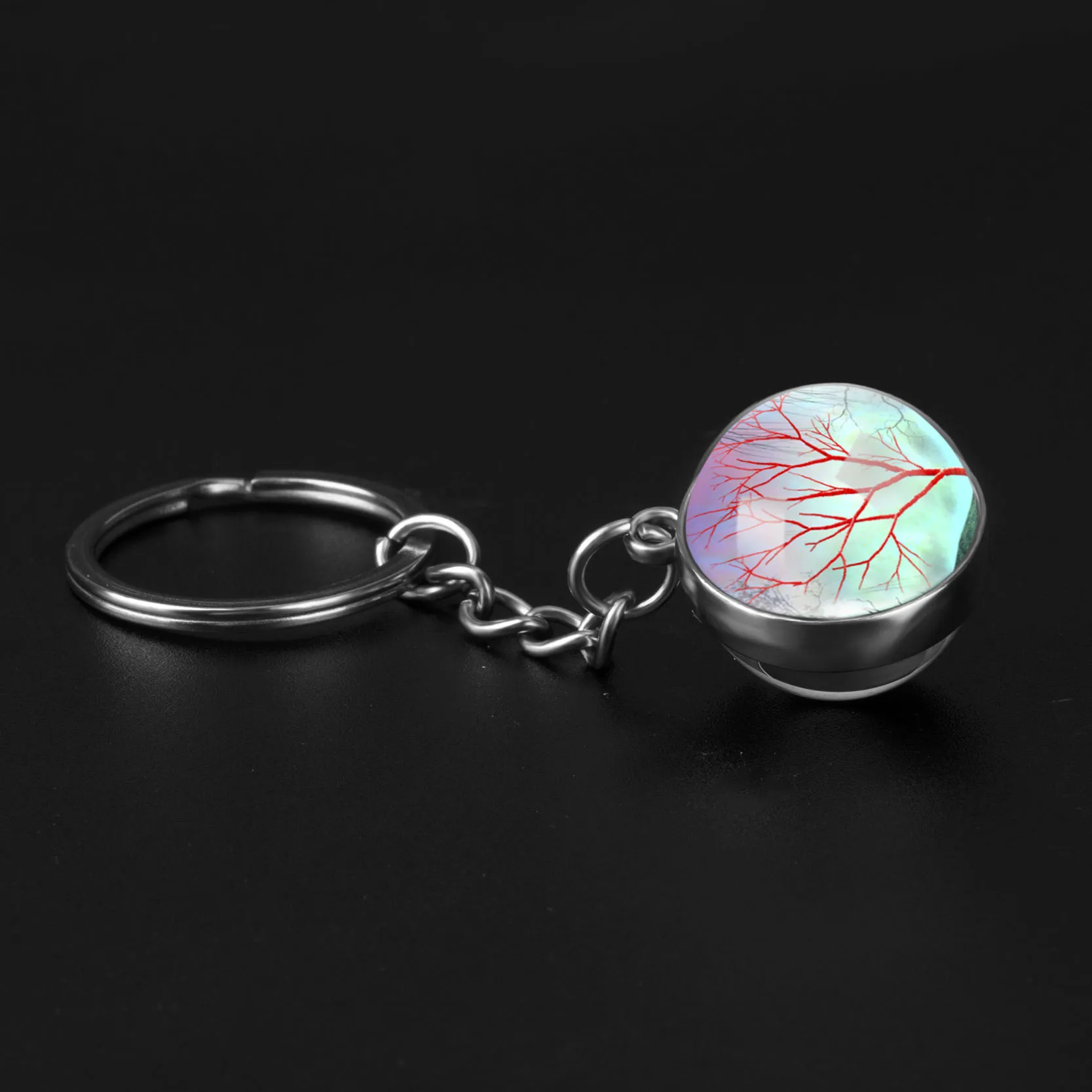 Новое поступление двухсторонний стеклянный брелок с изображением дерева жизни