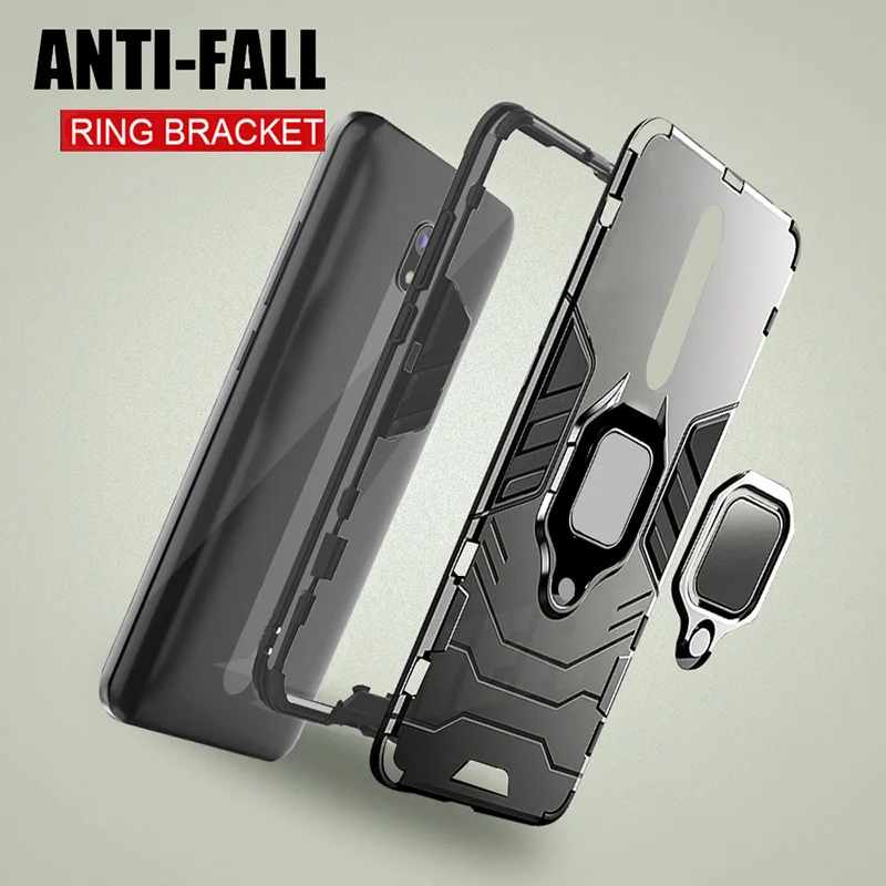 Кольцо Броня чехол для Redmi 8 Чехол резиновый бампер магнитный автомобильный