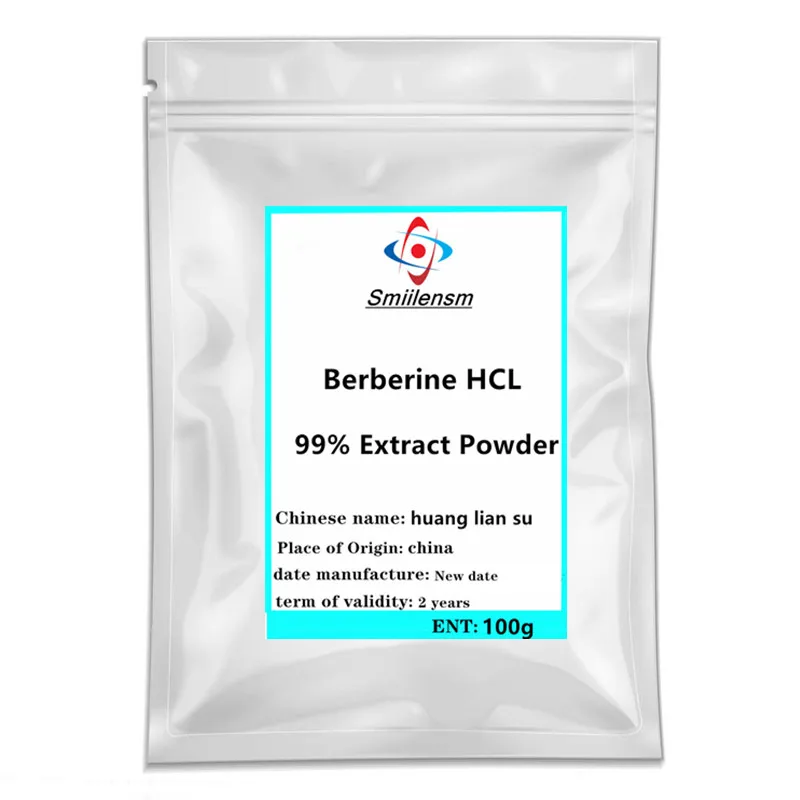 

100-1000g High quality Pure Berberine Powder 1pc Coptis Chinensis Berberine Extract HCL 99% Controls Blood Sugar free shipping.