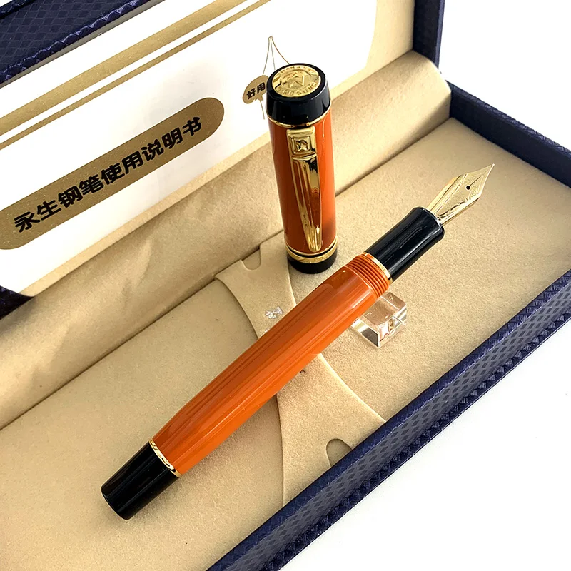 

Крылья КРЫЛО Sung Yong Sheng 670 ручка из ацетатного волокна и смолы 14k золотая ручка калиграфия Роскошная Китайская каллиграфия фотография