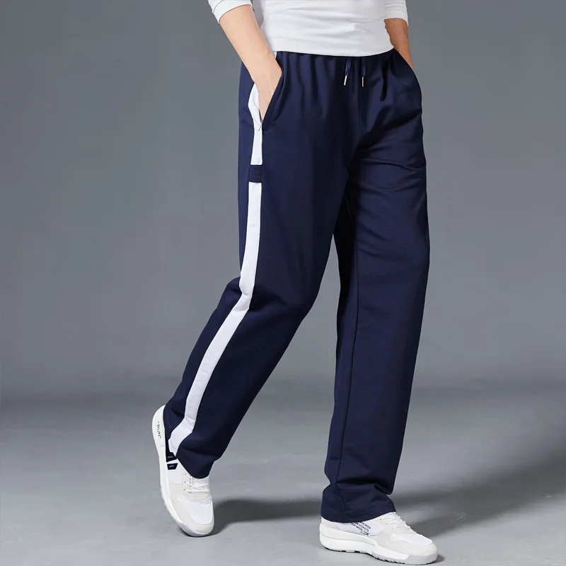 

Men Loose Sport Running Stripe Sweatpants Fitness Training Pants Mens Straight Trousers Tracksuit Jogging Sportswear