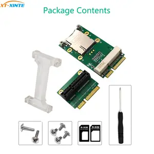 xt xinte mini pci e adapter with sim card slot for 3g4g wwan hspa modem lte mini card gps card for desktop laptop computers free global shipping