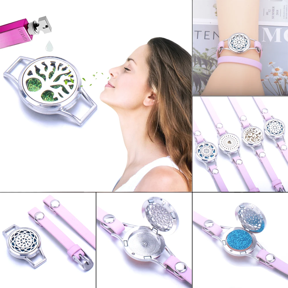 10 шт./лот браслеты для ароматерапии диффузор эфирного масла Медальоны розовый