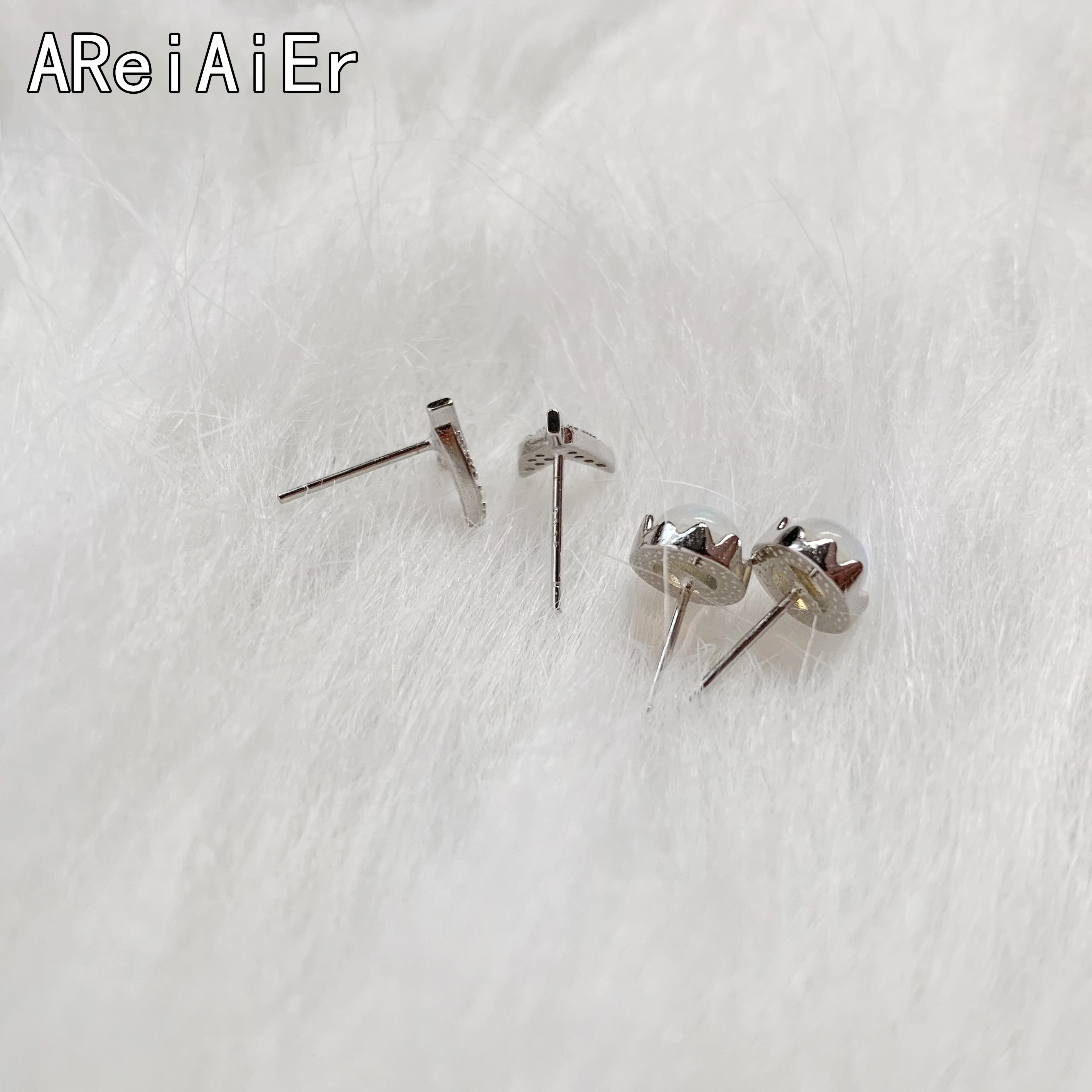 Новые серьги гвоздики из натурального камня русалки синие кварцевые для женщин