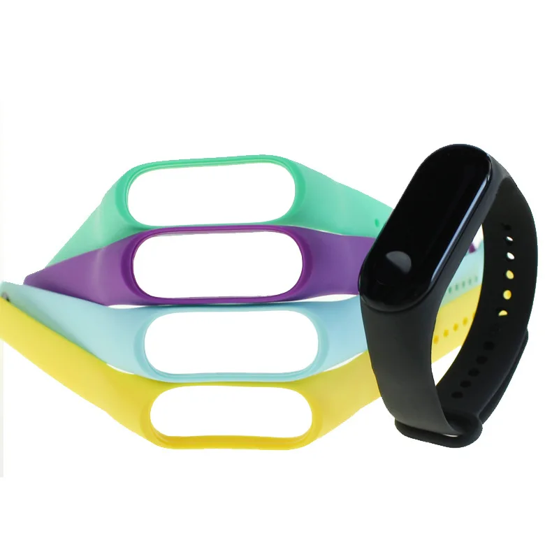 Для Xiaomi mi Band 4 3 ремешок силиконовый браслет для аксессуары band сменные цветные