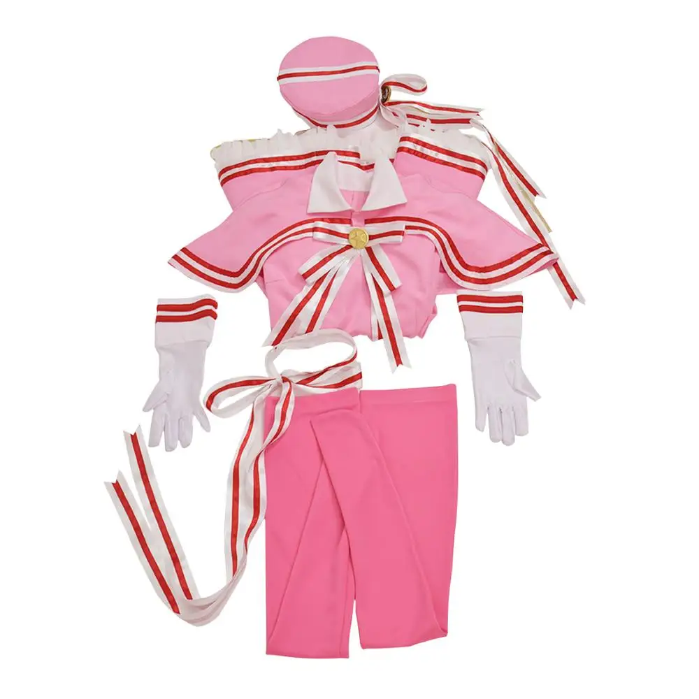 

CosDaddy KINOMOTO SAKURA Cosplay Costume Pink Suit Women Anime Outfit
