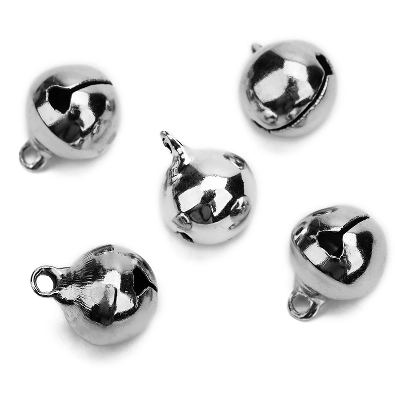 

1 упак./лот 6 мм 8 мм 10 мм 12 мм 14 мм колокольчики из родиевой меди маленькие колокольчики Подвески Бусины Подходят рождественские украшения для поделок колокольчиков