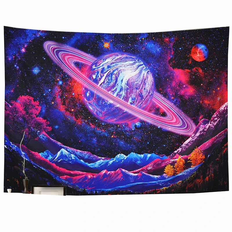 

psychedelic tapestry wall galaxy starry custom blanket home decor wall cloth trippy moon tapestry