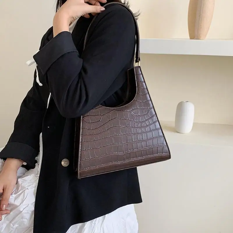 Качественные сумки с каменным узором кожаные через плечо для женщин