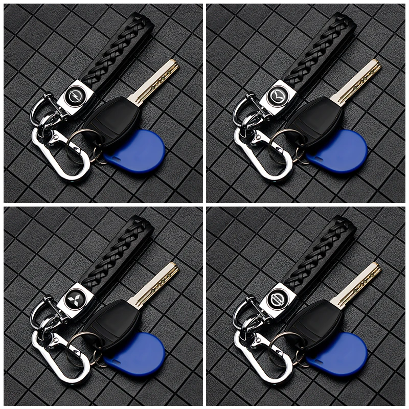 Высококачественный автомобильный брелок вращающийся на 360 ° ручной из плетеной