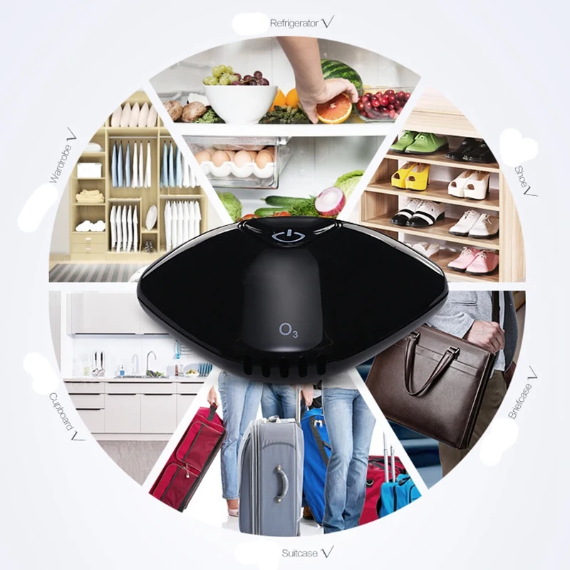 Портативный мини озоновый очиститель воздуха свежий дезодорирующий холодильник