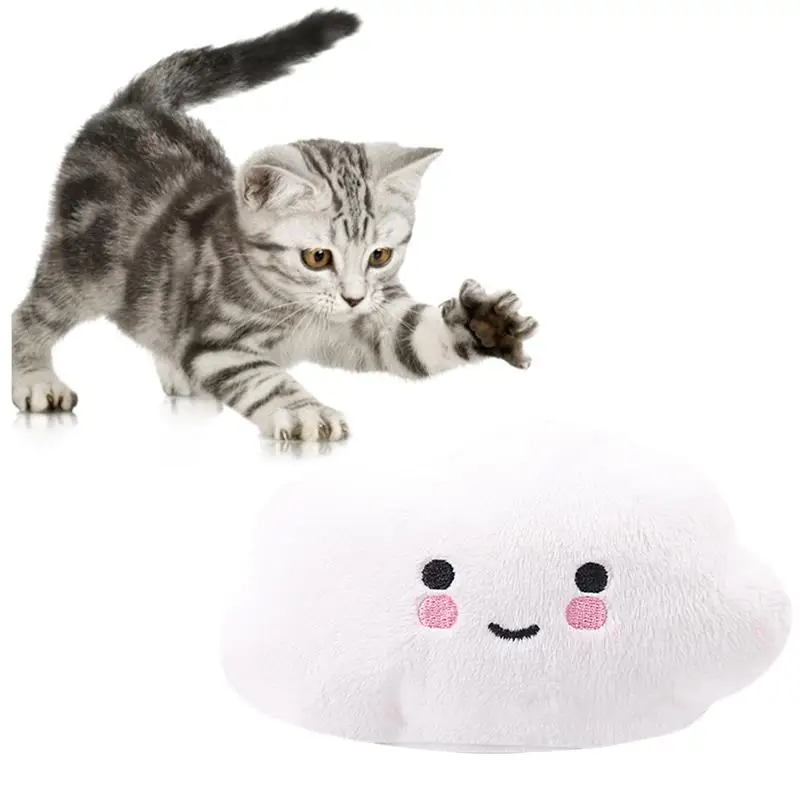

Кошачья интерактивная игрушка для котят в форме облака, жевательная игрушка для кошек, плюшевая игрушка-пищалка для собак, игрушка-прорезыв...