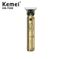 kemei 0mm electric precision design trimmer finshing machine for shave hair kemel hairdressing detailer kmei haircut head shaver