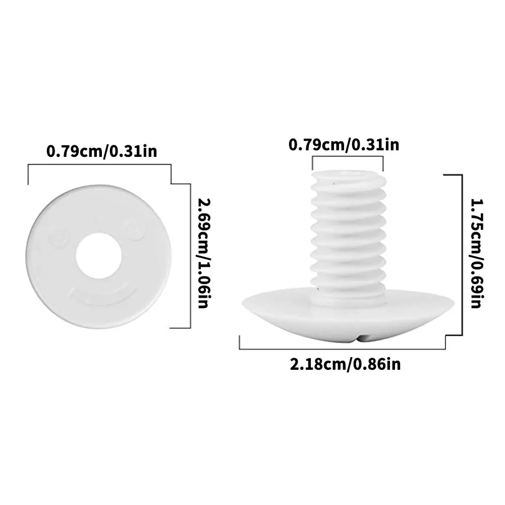 

Replacement Swimming Pool Cleaners Plastic Wheel Screws Hub Screws Accessories High Quality Durable White Plastic Wheel Screws