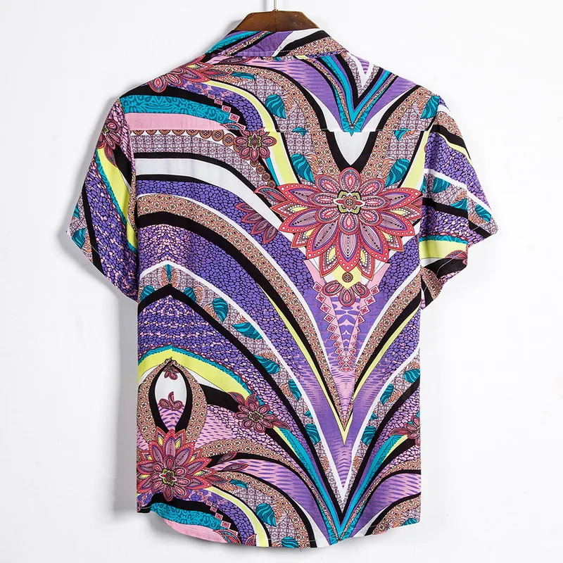

NIBESSER 2021 Fashion Mens Short Sleeve Hawaiian Shirt Fast drying Plus Size 3XL Summer Casual Floral Beach Shirts For Men