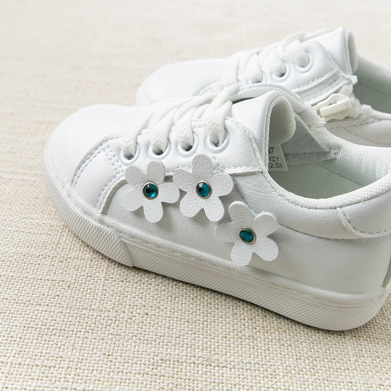 DB13747 Dave Bella spring baby girl casual white solid shoes kids floral brand | Детская одежда и обувь